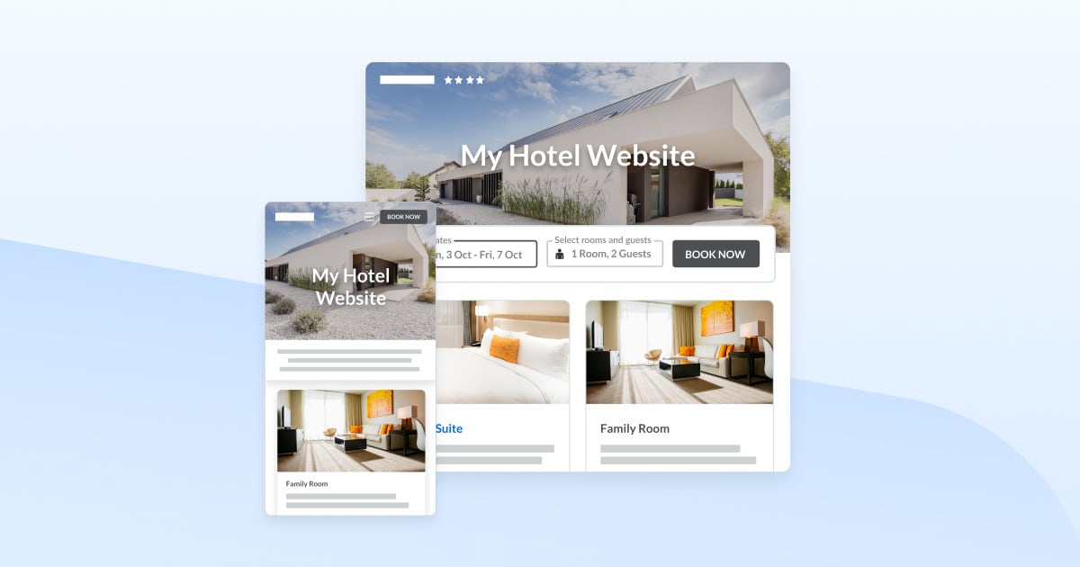 What resources are available for designing a hotel’s website?